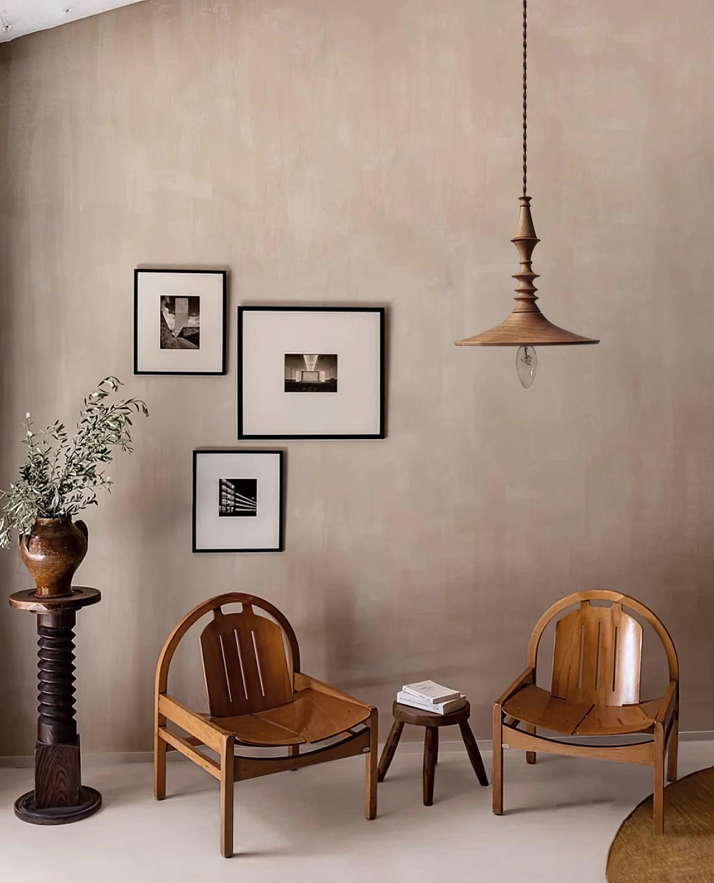 Tessira Suspension Industrielle en Bois - Neutralighting