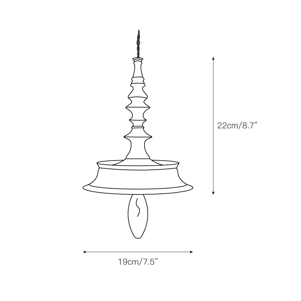 Iraeiel Ancien Minimaliste Bois Suspension - Neutralighting