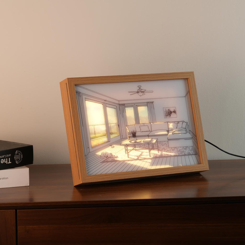 Magdalene Lampe Murale en Bois Art Mural Chien au Soleil - Neutralighting