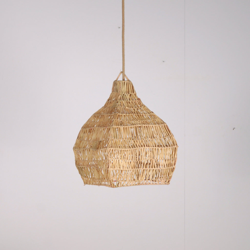 Suspension en raphia - Forme fleur