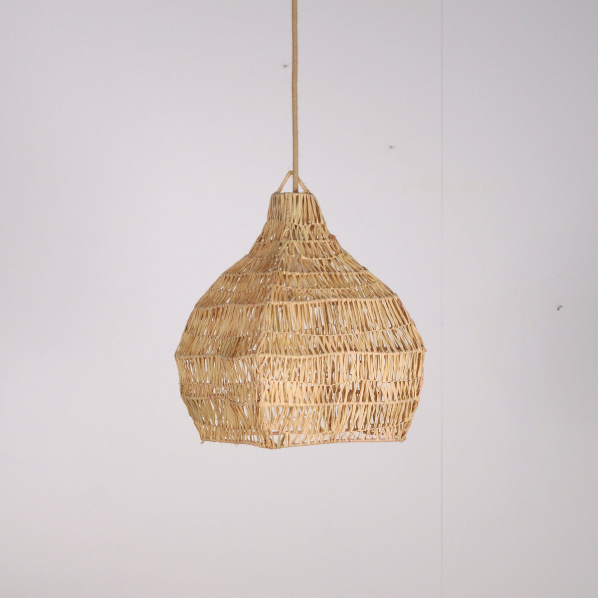 Suspension en raphia - Forme fleur