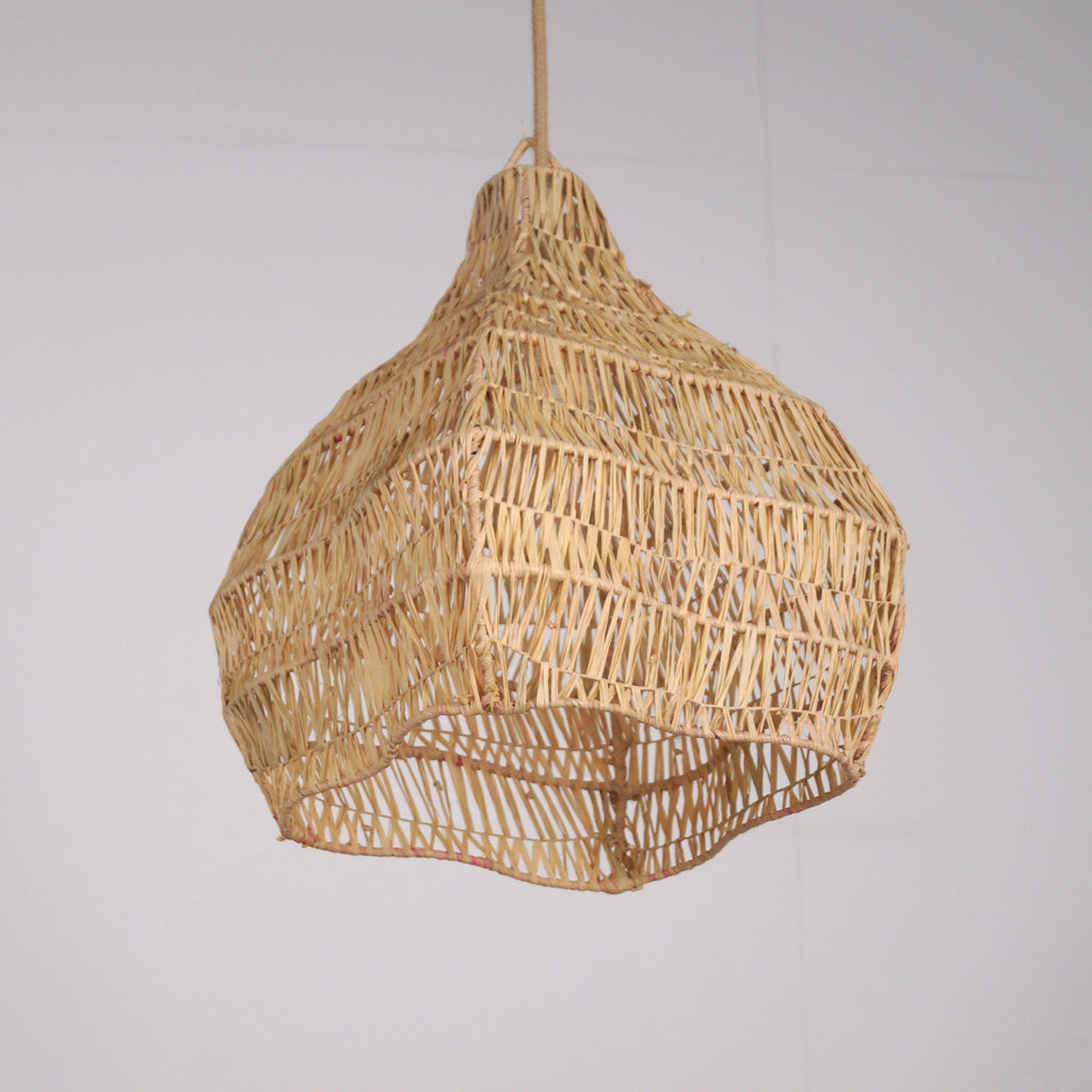Suspension en raphia - Forme fleur