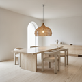Suspension XXL en raphia - Forme fleur 120cm