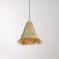 Suspension en palme et raphia