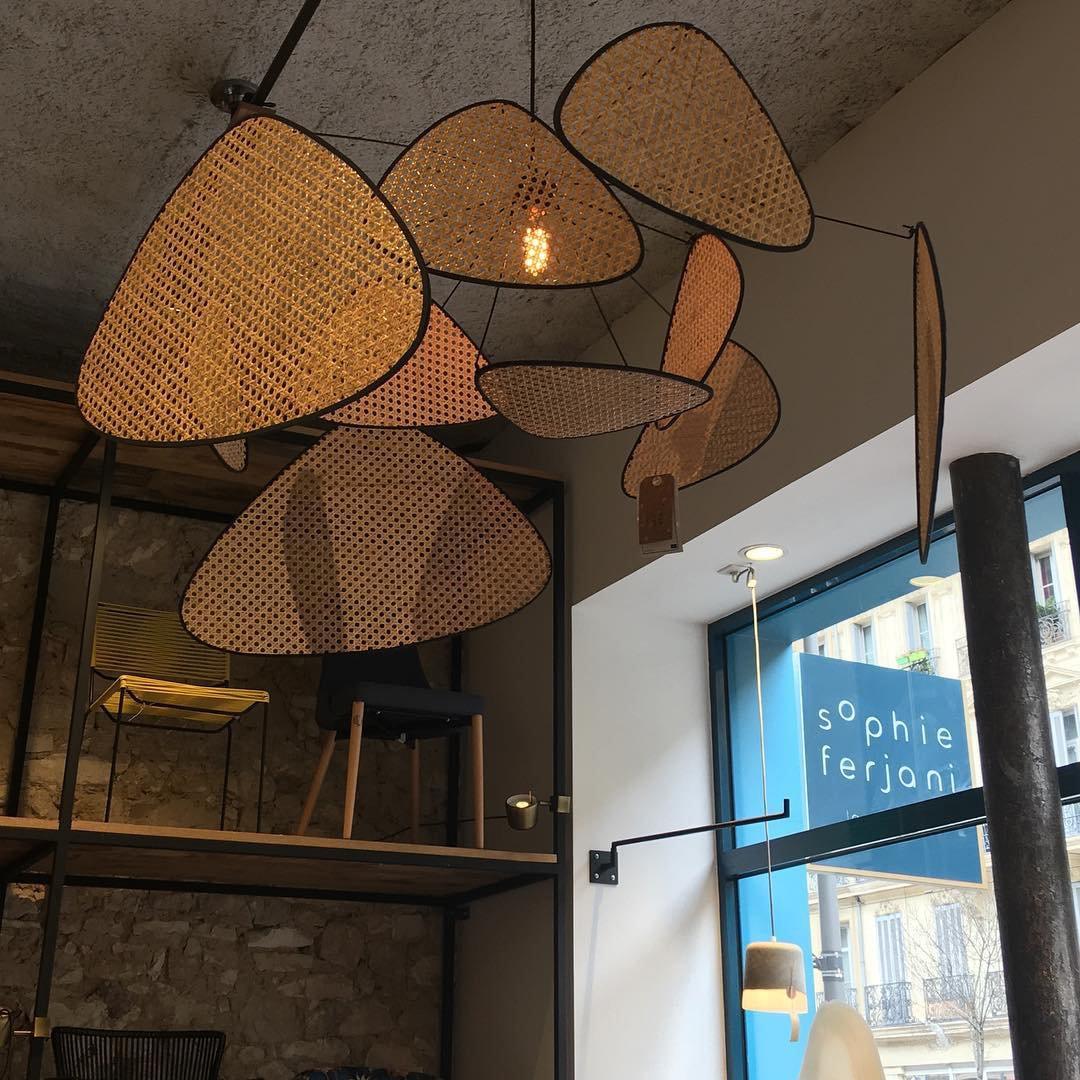 Lustra Lampe Pendante Rattan Swag Industrielle - Neutralighting