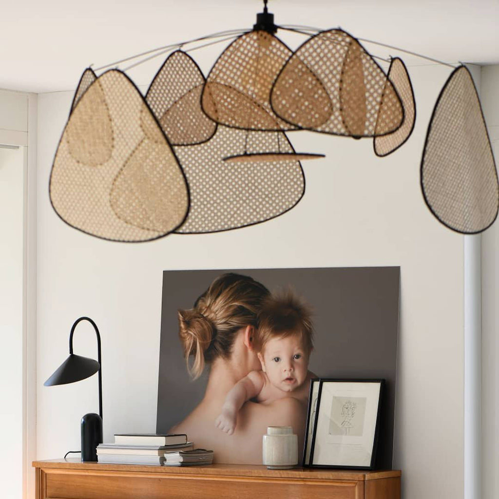 Lustra Lampe Pendante Rattan Swag Industrielle - Neutralighting