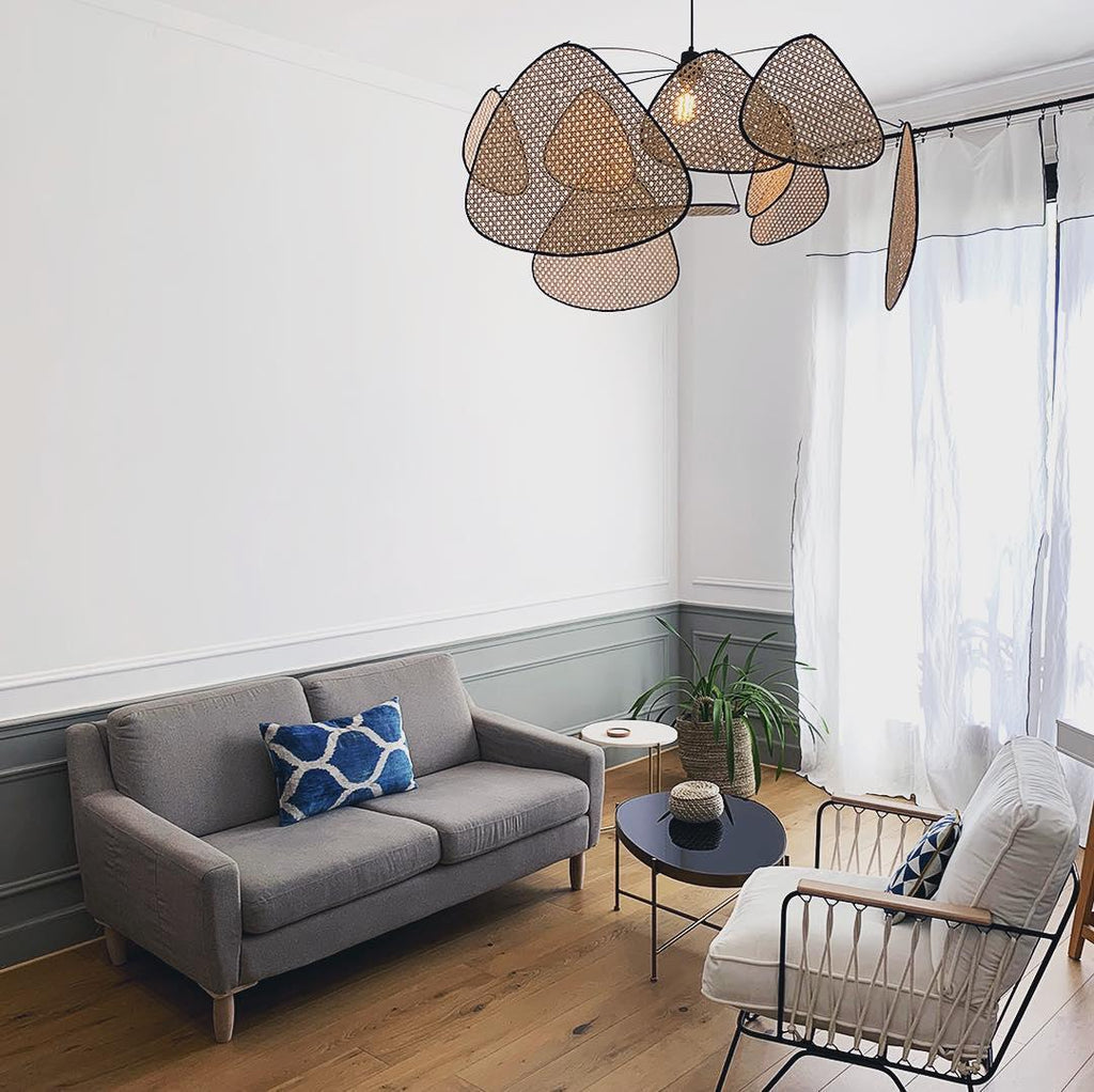 Lustra Lampe Pendante Rattan Swag Industrielle - Neutralighting