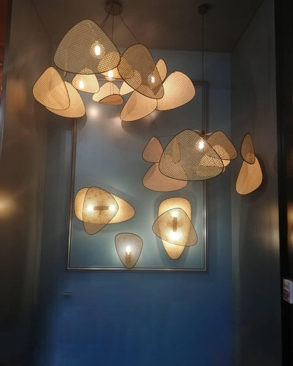 Lustra Lampe Pendante Rattan Swag Industrielle - Neutralighting