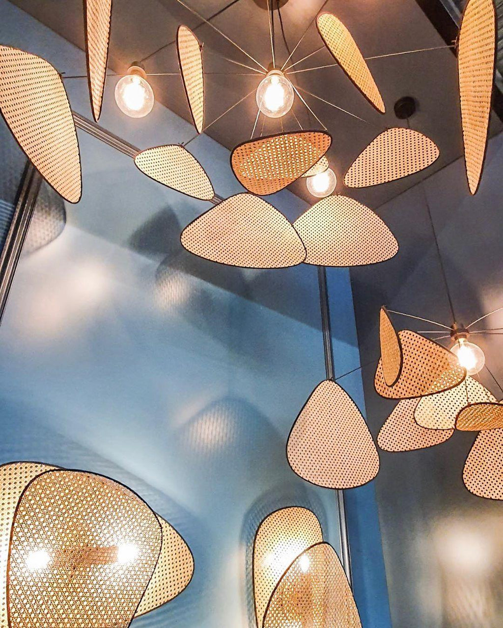 Lustra Lampe Pendante Rattan Swag Industrielle - Neutralighting