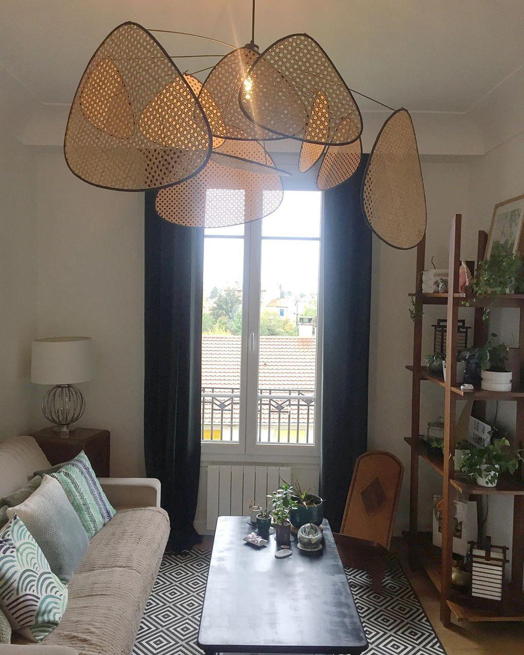 Lustra Lampe Pendante Rattan Swag Industrielle - Neutralighting