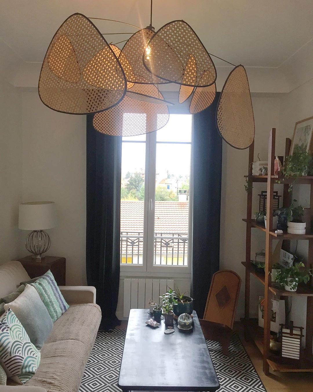 Lustra Lampe Pendante Rattan Swag Industrielle - Neutralighting