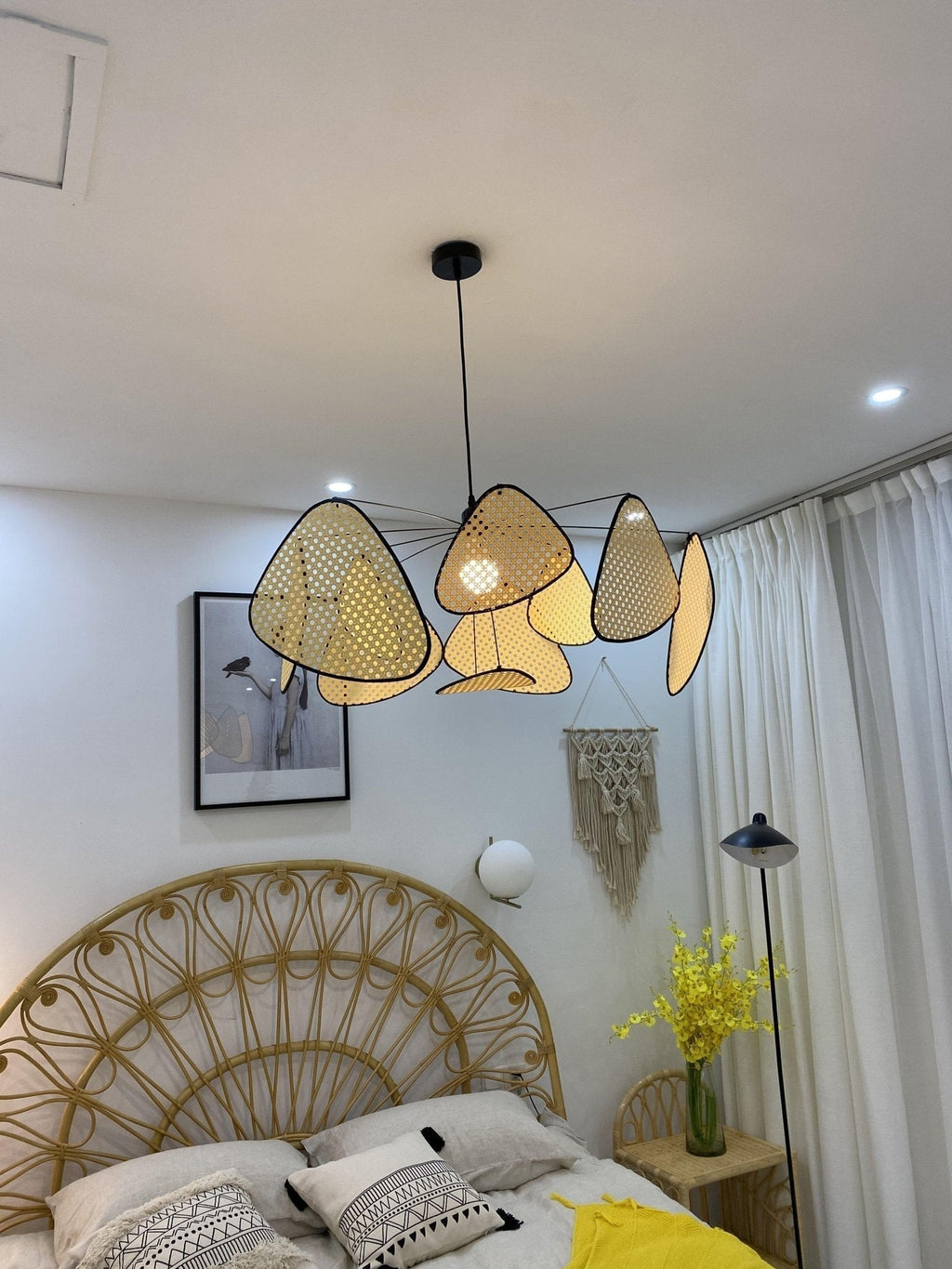 Lustra Lampe Pendante Rattan Swag Industrielle - Neutralighting