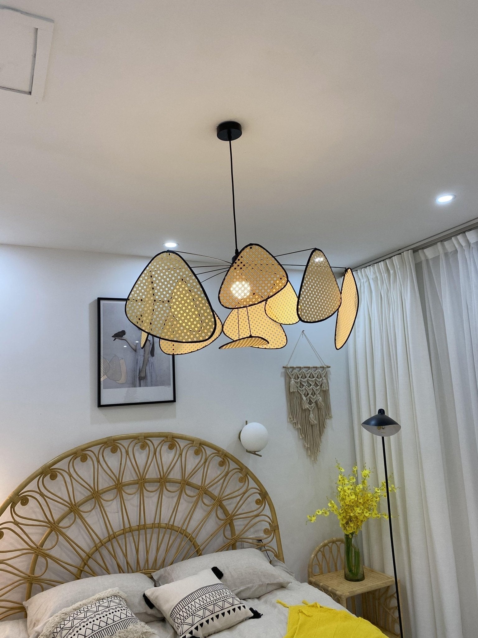 Lustra Lampe Pendante Rattan Swag Industrielle - Neutralighting