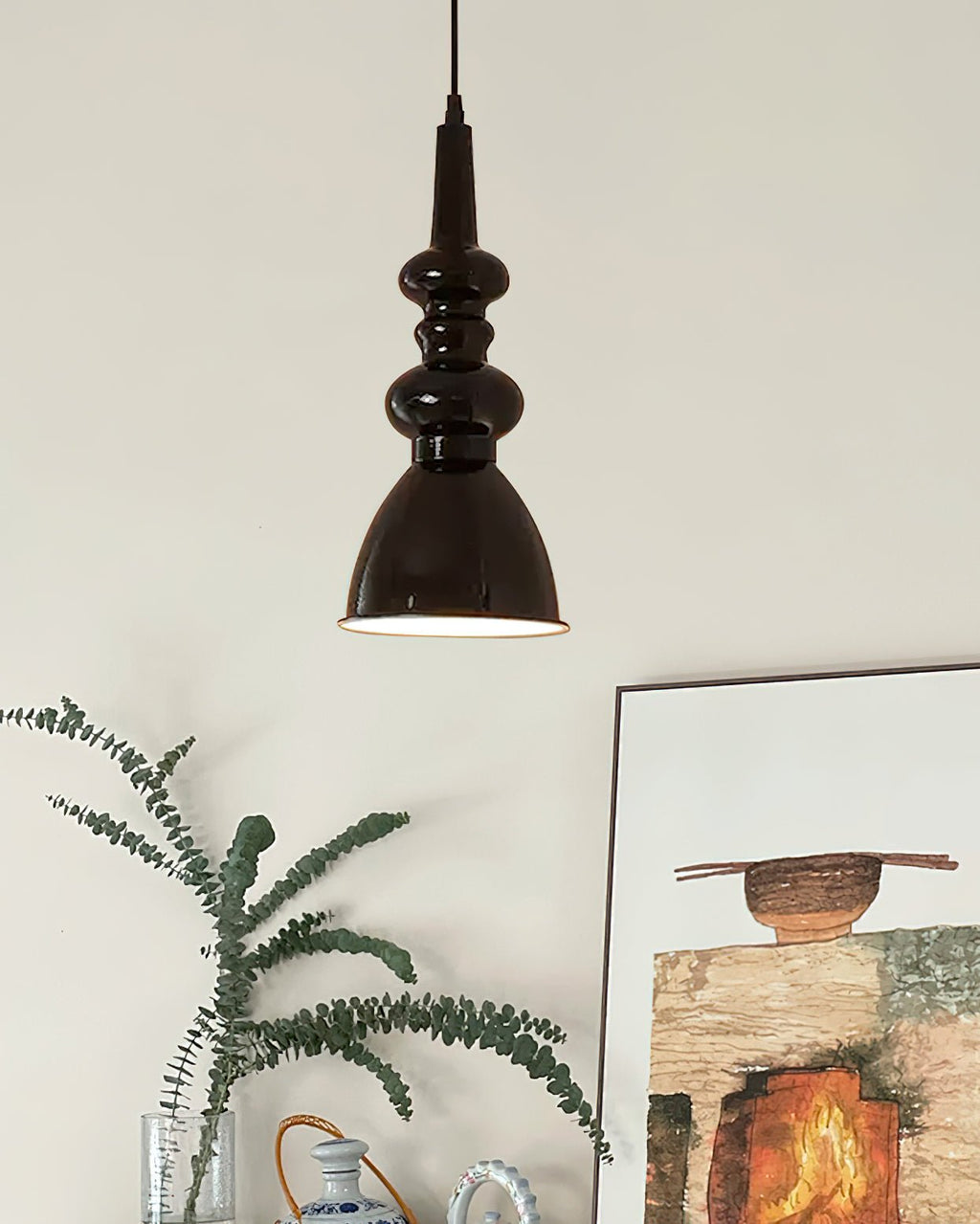 Aurvaror Nordic Art Noir Suspension Lumière - Neutralighting