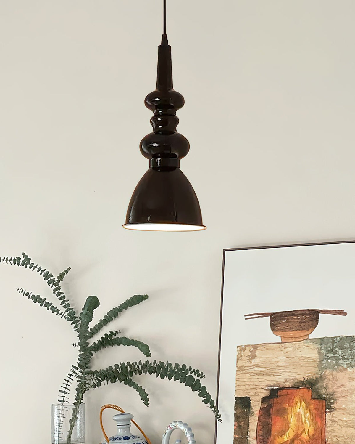 Aurvaror Nordic Art Noir Suspension Lumière - Neutralighting