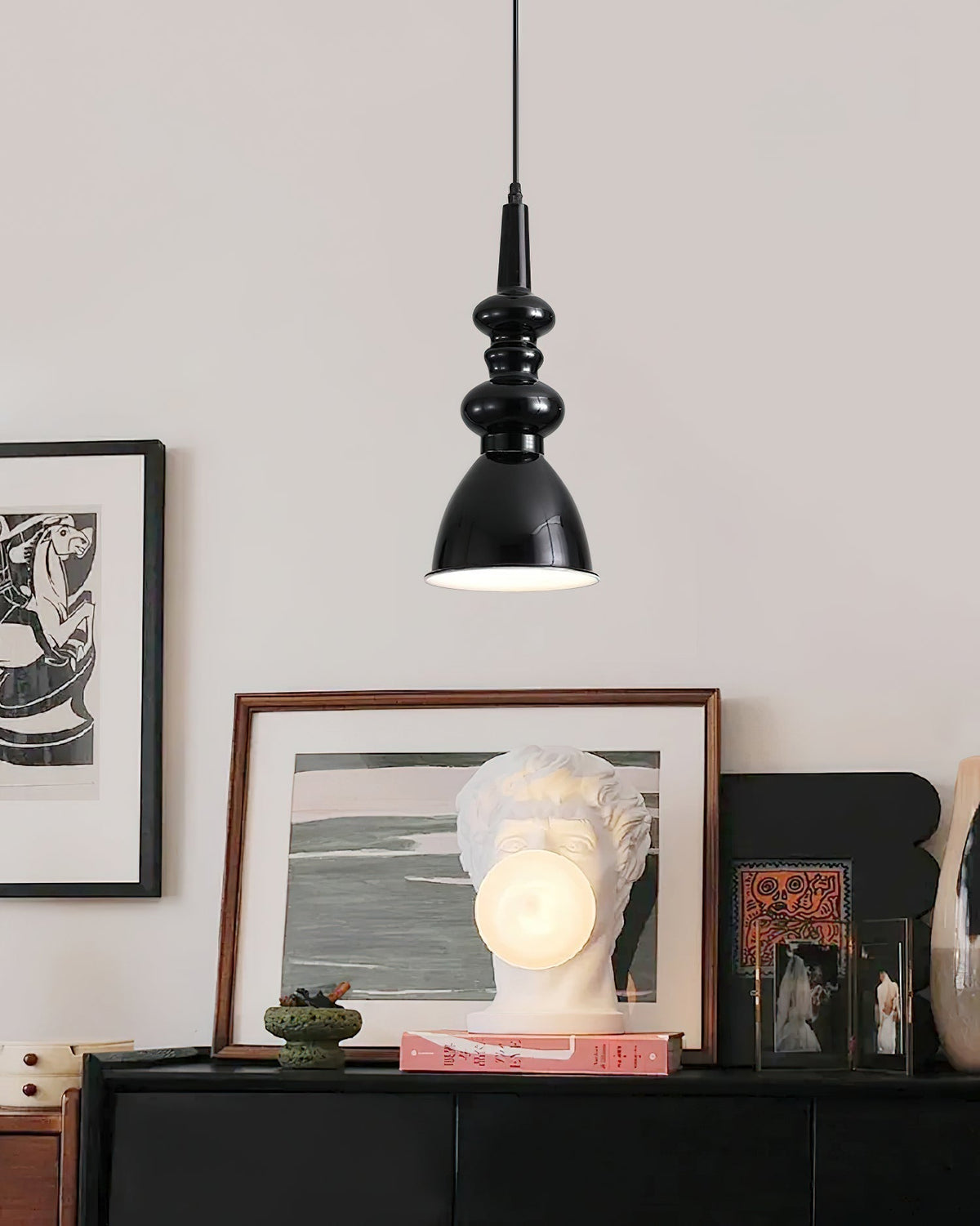 Aurvaror Nordic Art Noir Suspension Lumière - Neutralighting