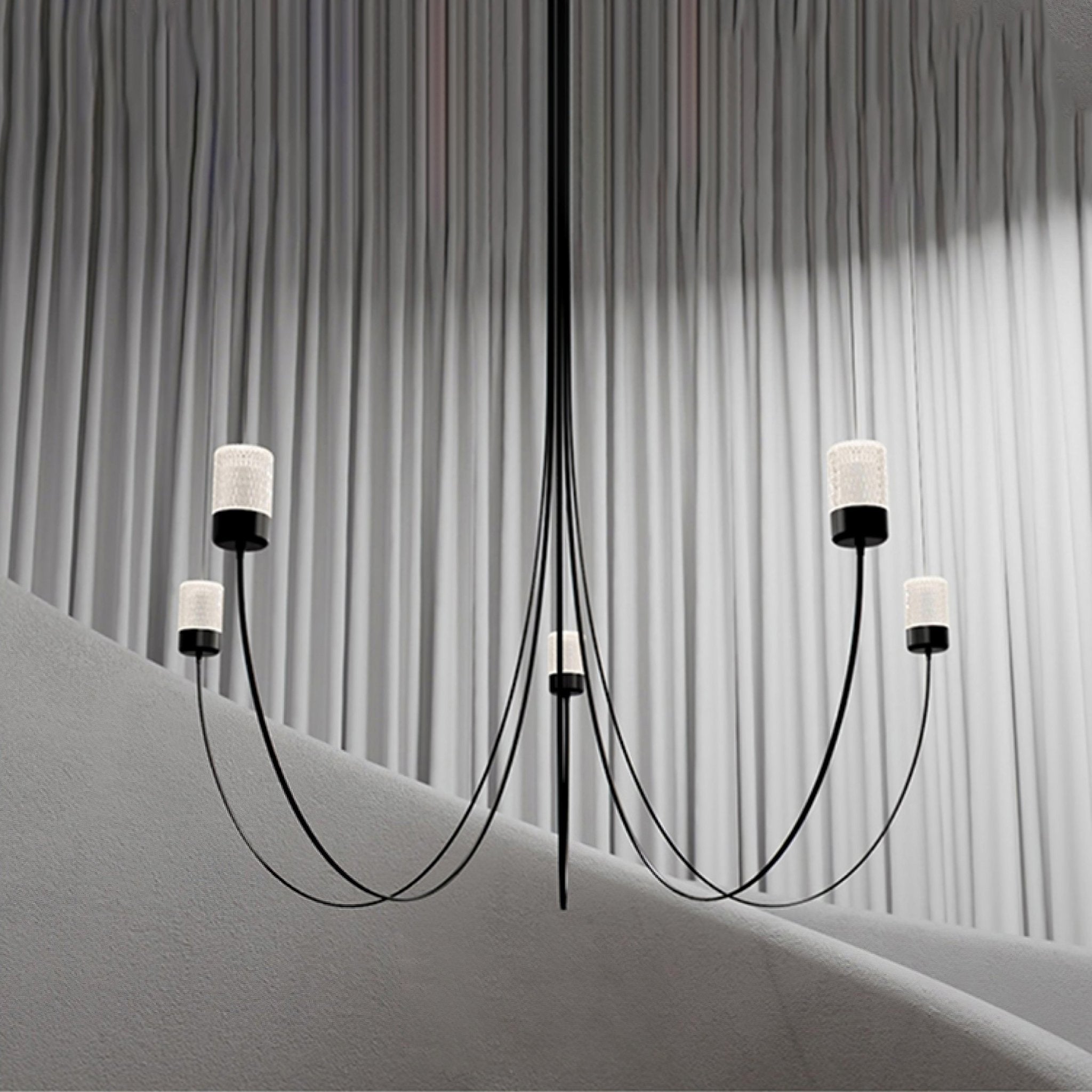 Lustra Chandelier Verre Élégance Balancée - Neutralighting