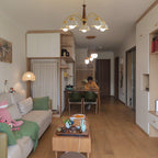 Lustra Chandelier Laiton Bois Opaline Céramique - Neutralighting