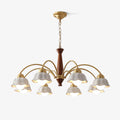 Lustra Chandelier Laiton Bois Opaline Céramique - Neutralighting