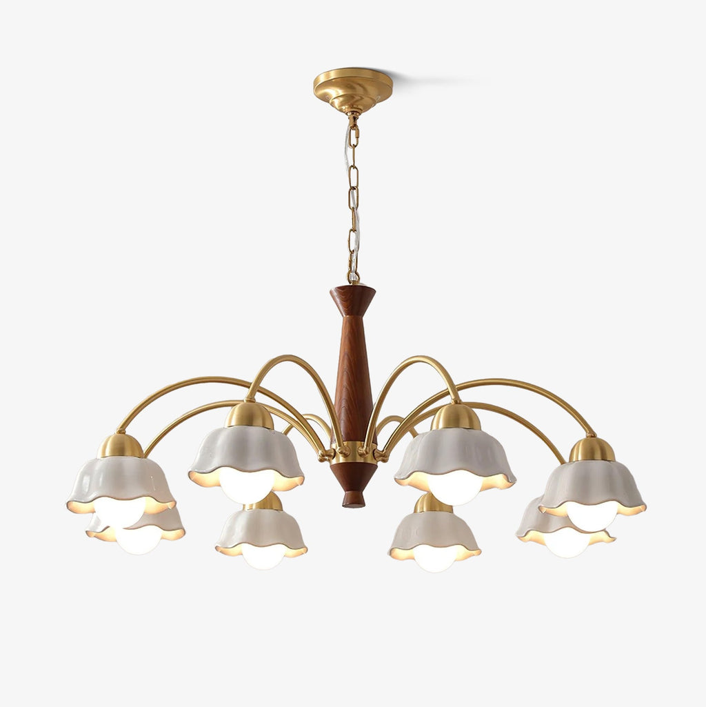 Bellin Lustres Floraux en Bois et Céramique - Neutralighting