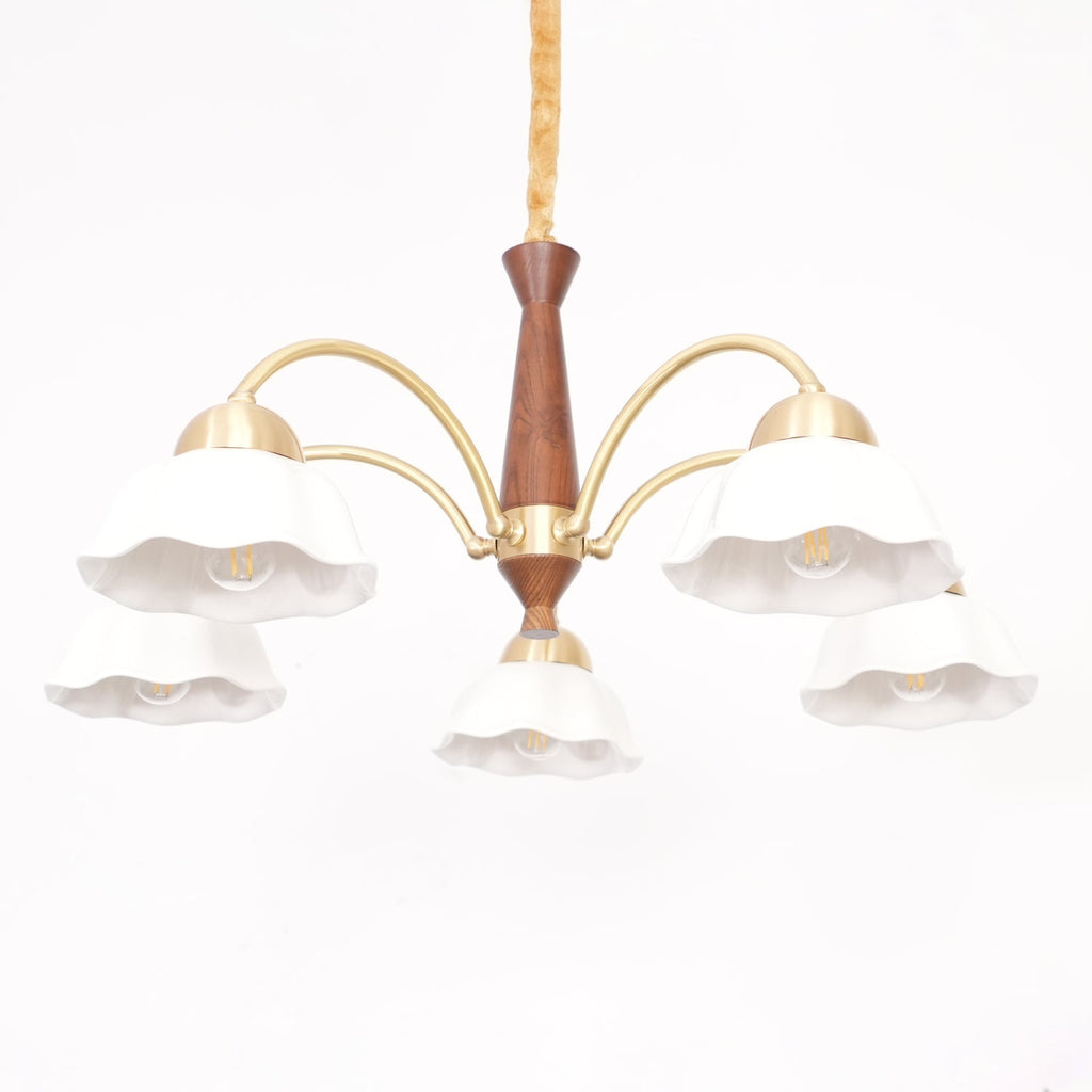 Bellin Lustres Floraux en Bois et Céramique - Neutralighting