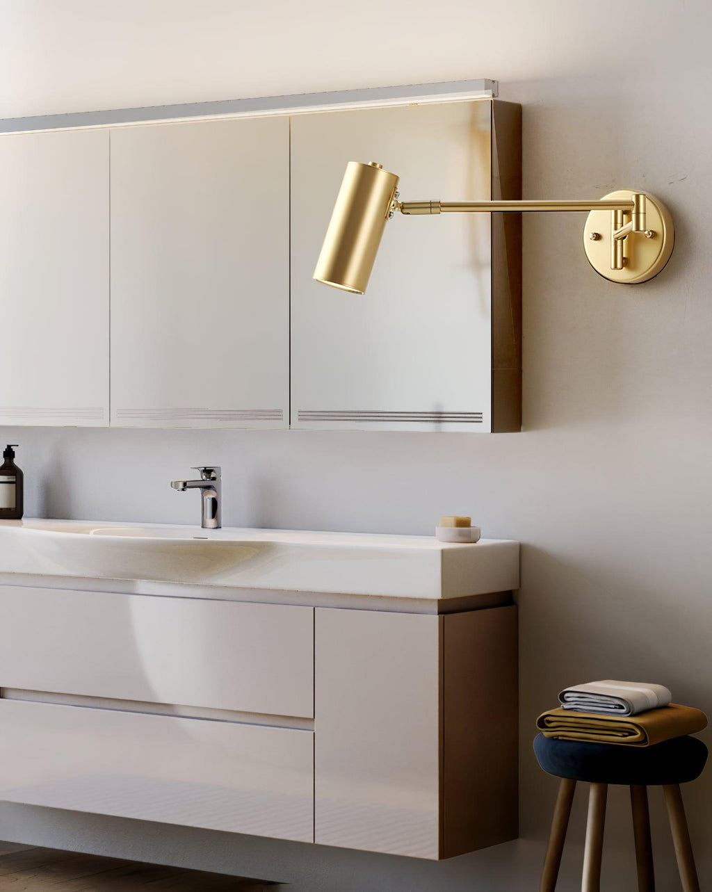 Lustra Applique Murale Laiton Bras Pivotant Réglable - Neutralighting