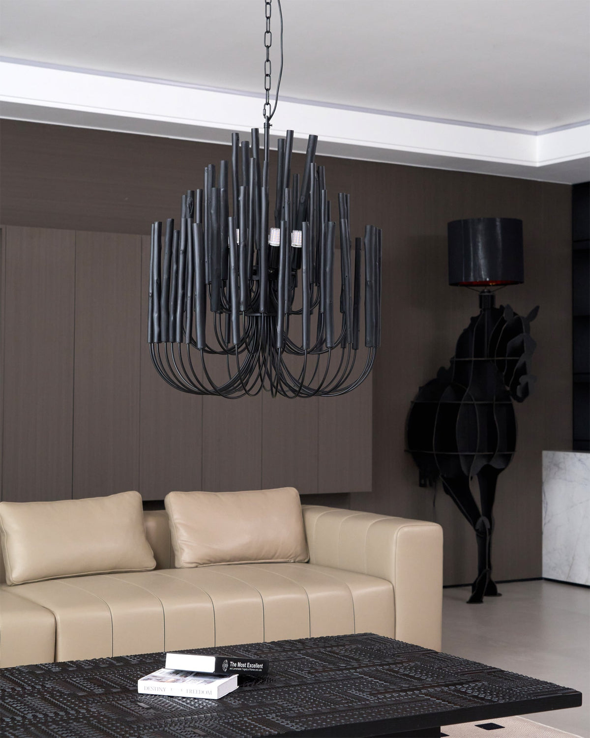 Nyphaiel Chandelier en Bois Luxe Postmoderne - Neutralighting
