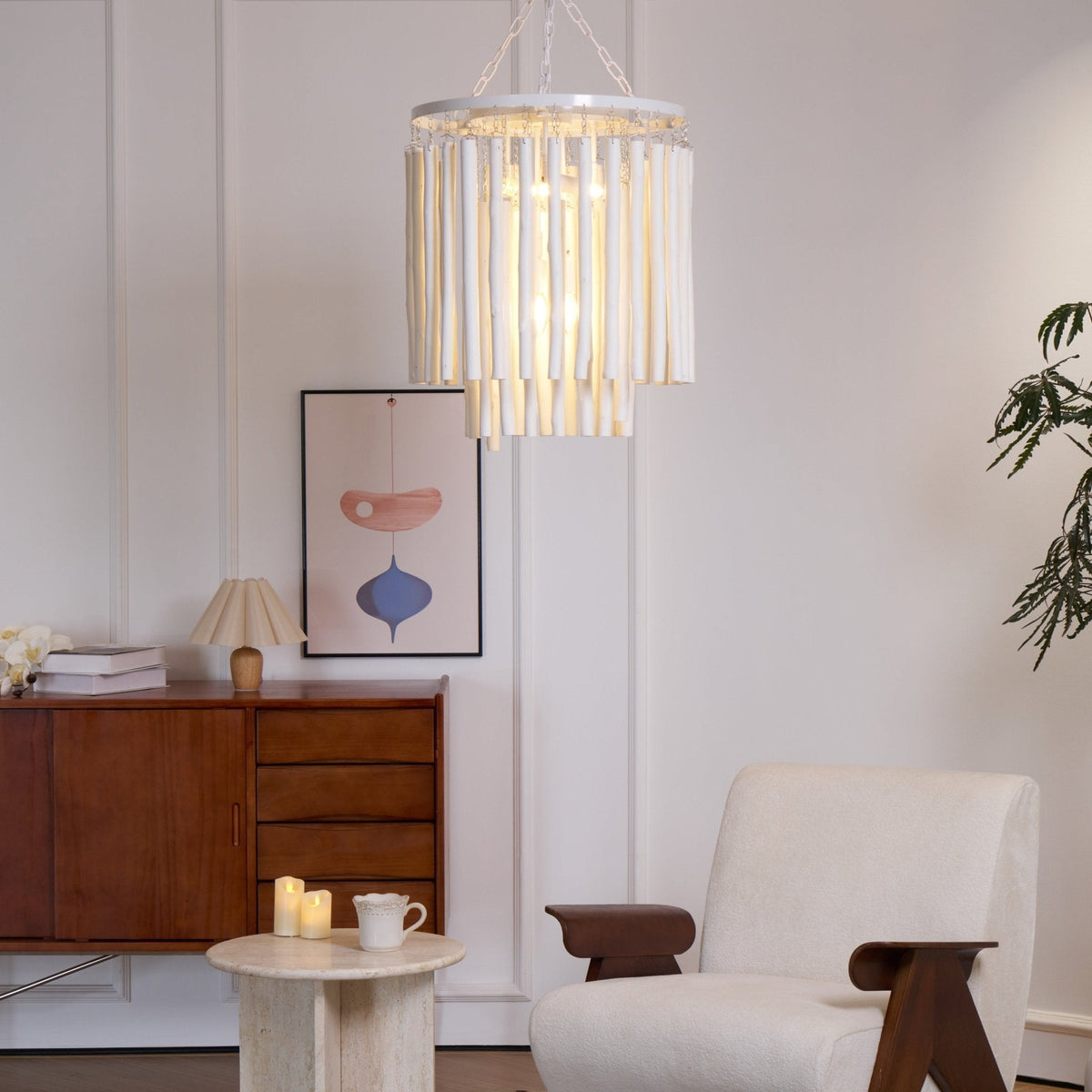 Nyphaiel Chandelier en Bois Luxe Postmoderne - Neutralighting