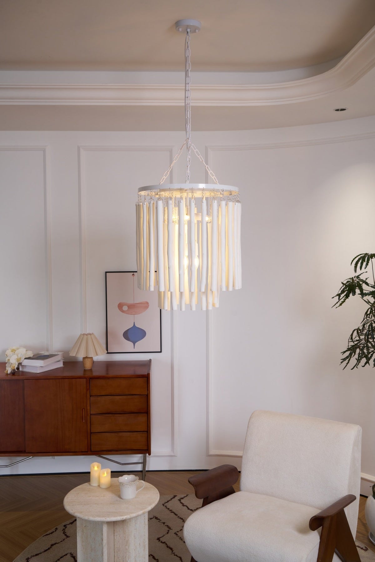Nyphaiel Chandelier en Bois Luxe Postmoderne - Neutralighting