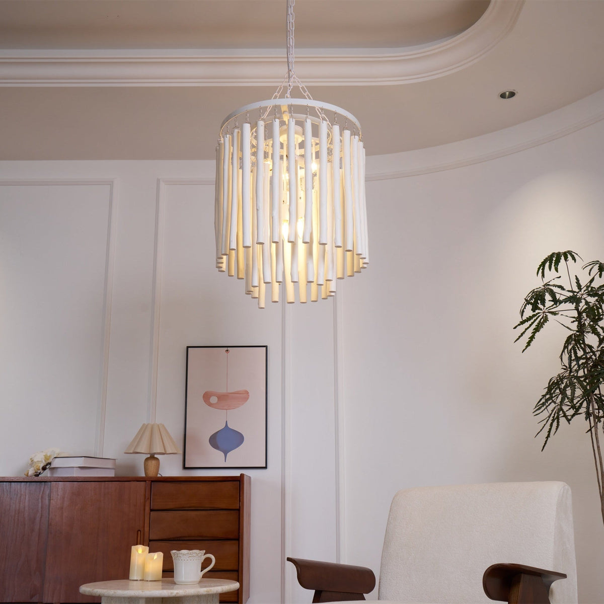 Nyphaiel Chandelier en Bois Luxe Postmoderne - Neutralighting