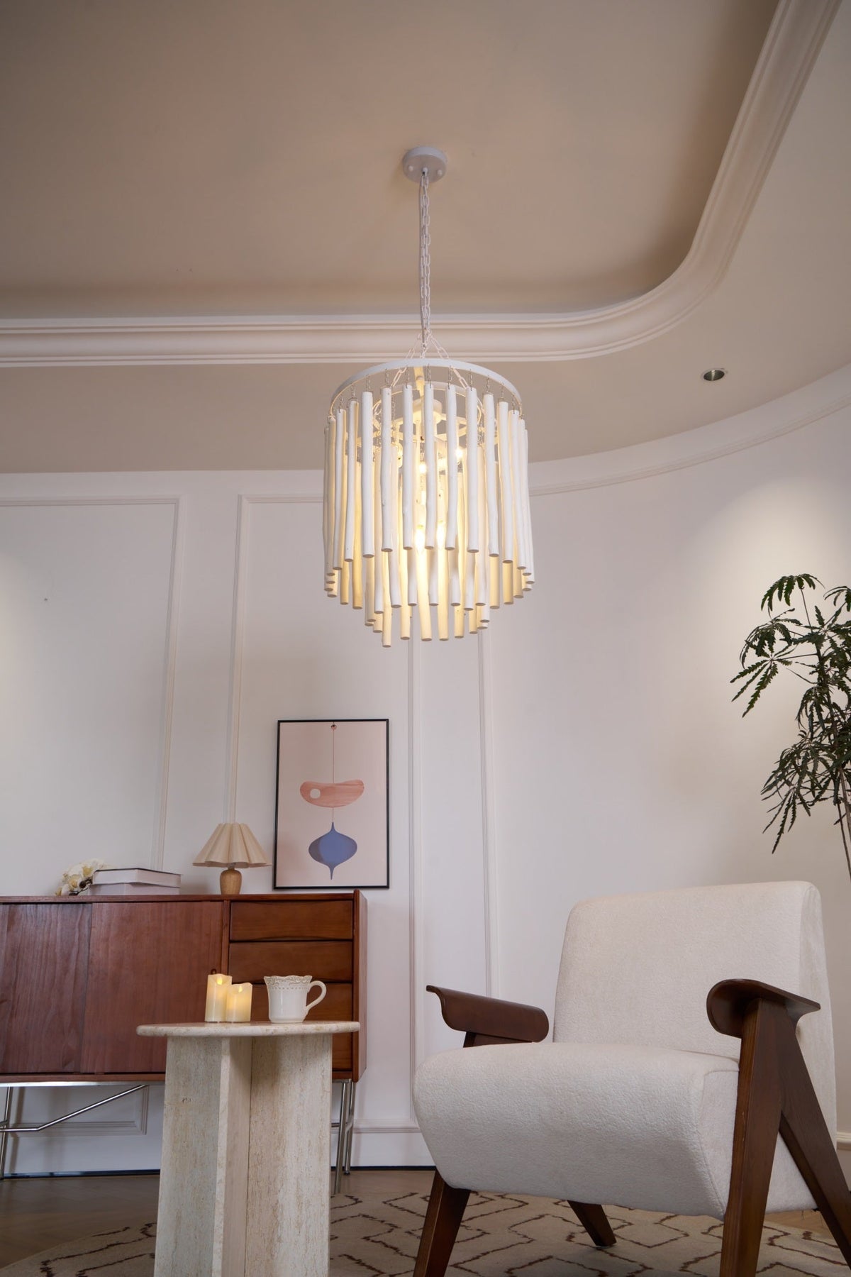 Nyphaiel Chandelier en Bois Luxe Postmoderne - Neutralighting