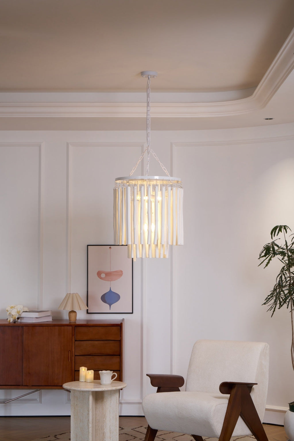 Nyphaiel Chandelier en Bois Luxe Postmoderne - Neutralighting