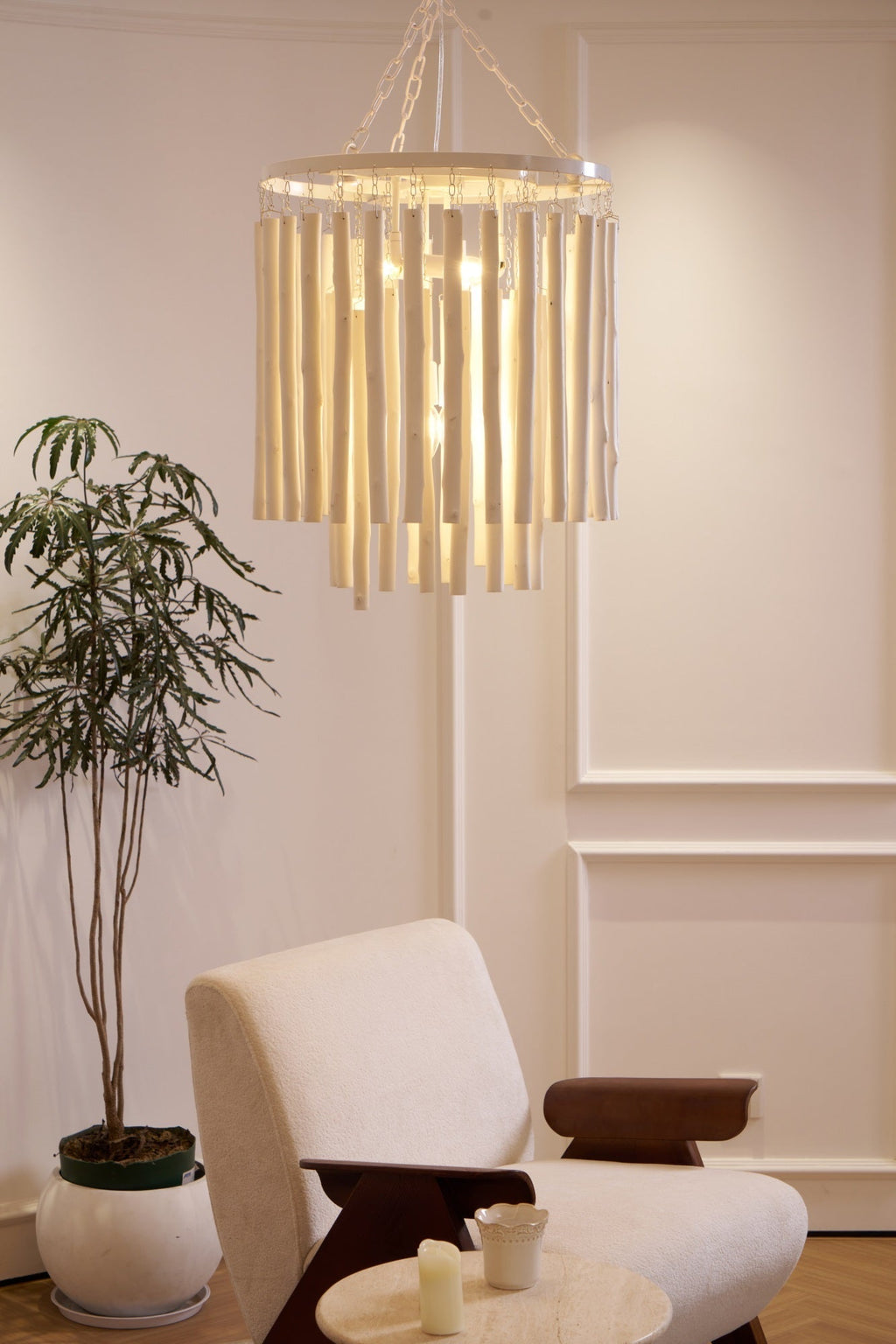 Nyphaiel Chandelier en Bois Luxe Postmoderne - Neutralighting