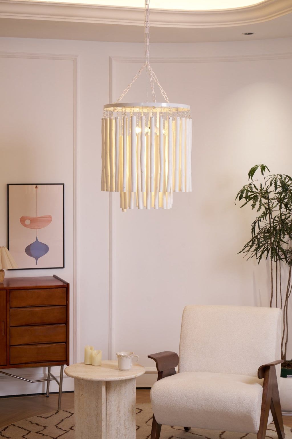 Nyphaiel Chandelier en Bois Luxe Postmoderne - Neutralighting