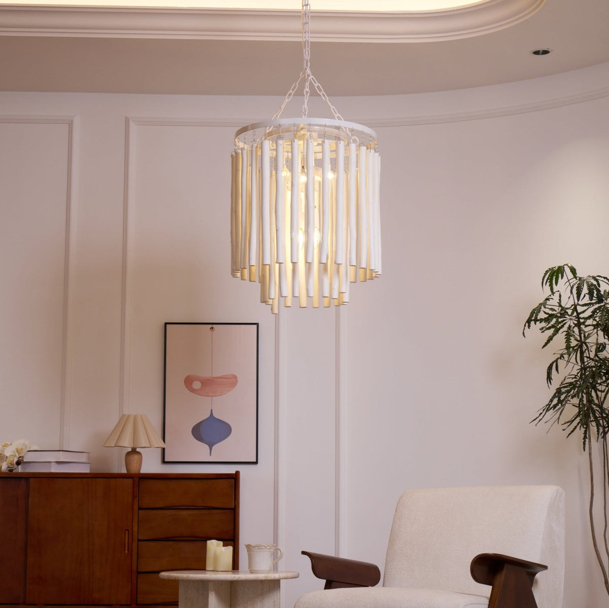 Nyphaiel Chandelier en Bois Luxe Postmoderne - Neutralighting