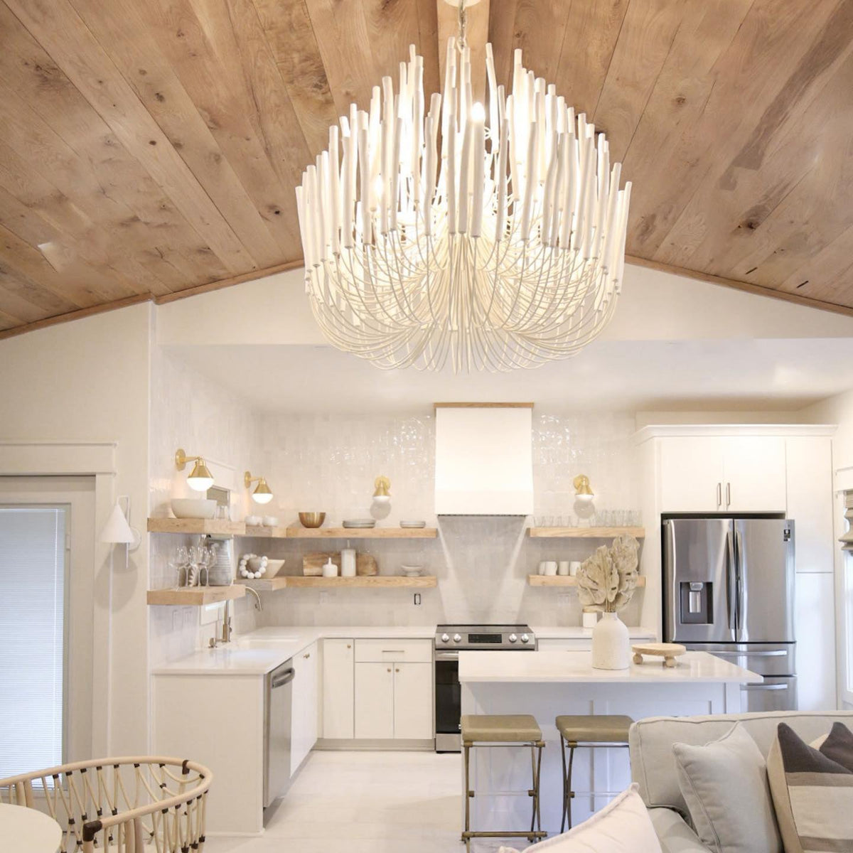 Nyphaiel Chandelier en Bois Luxe Postmoderne - Neutralighting