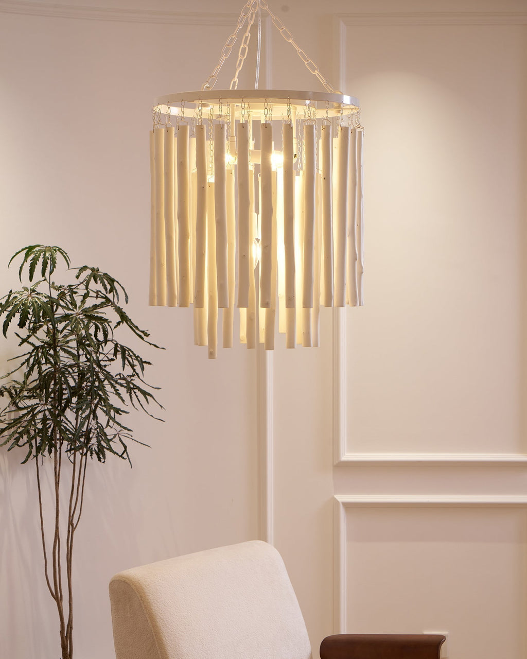 Nyphaiel Chandelier en Bois Luxe Postmoderne - Neutralighting