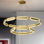 Lustra Chandelier Anneau Géométrique en Laiton - Neutralighting