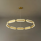 Lustra Chandelier Anneau Géométrique en Laiton - Neutralighting