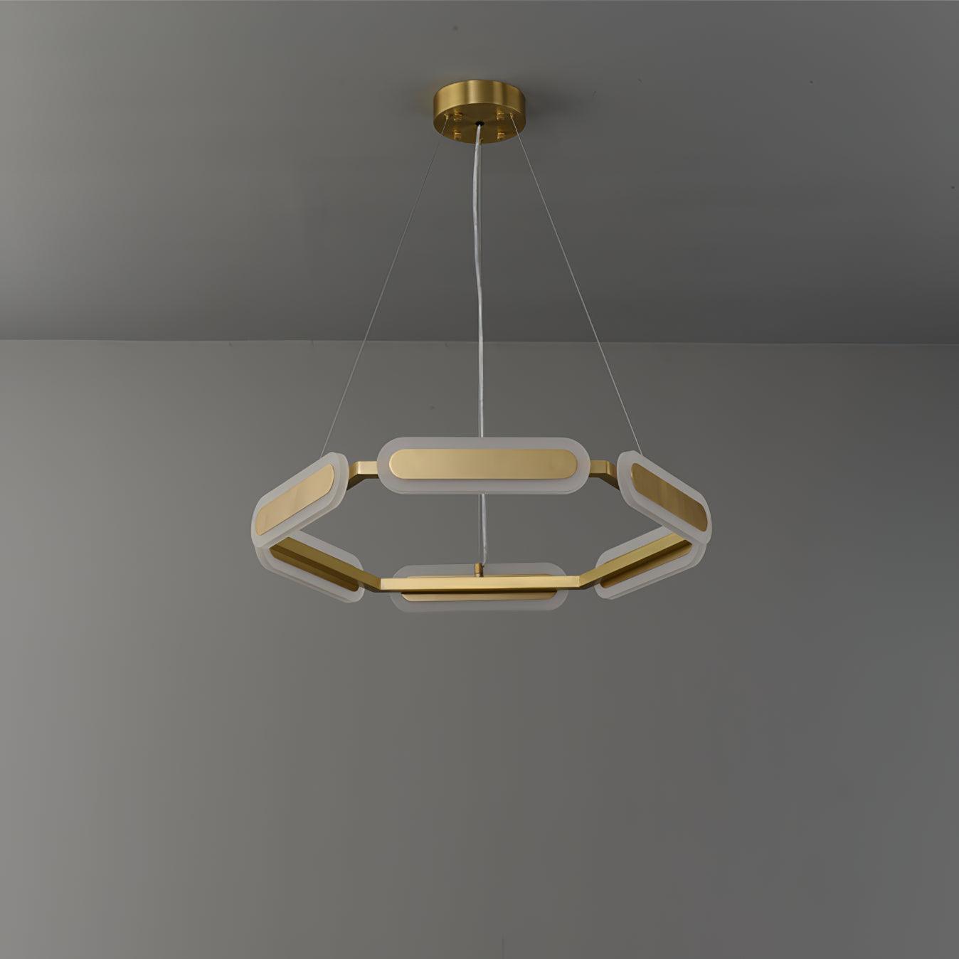 Lustra Chandelier Anneau Géométrique en Laiton - Neutralighting