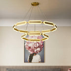 Lustra Chandelier Anneau Géométrique en Laiton - Neutralighting