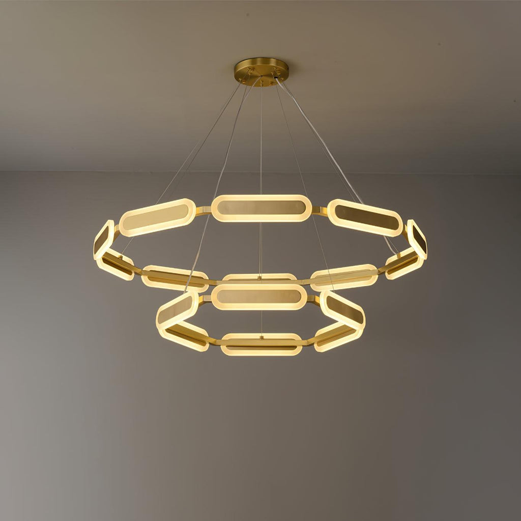 Lustra Chandelier Anneau Géométrique en Laiton - Neutralighting