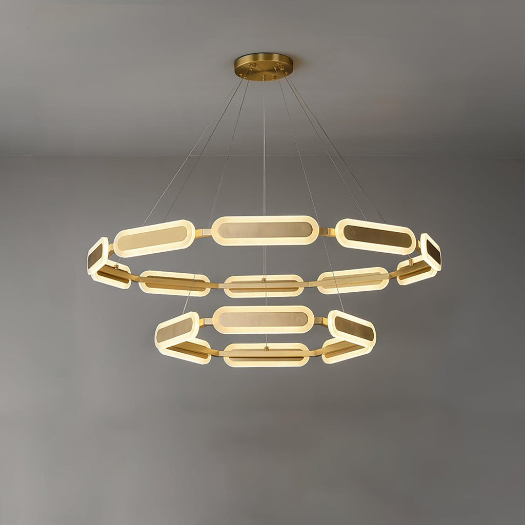 Lustra Chandelier Anneau Géométrique en Laiton - Neutralighting