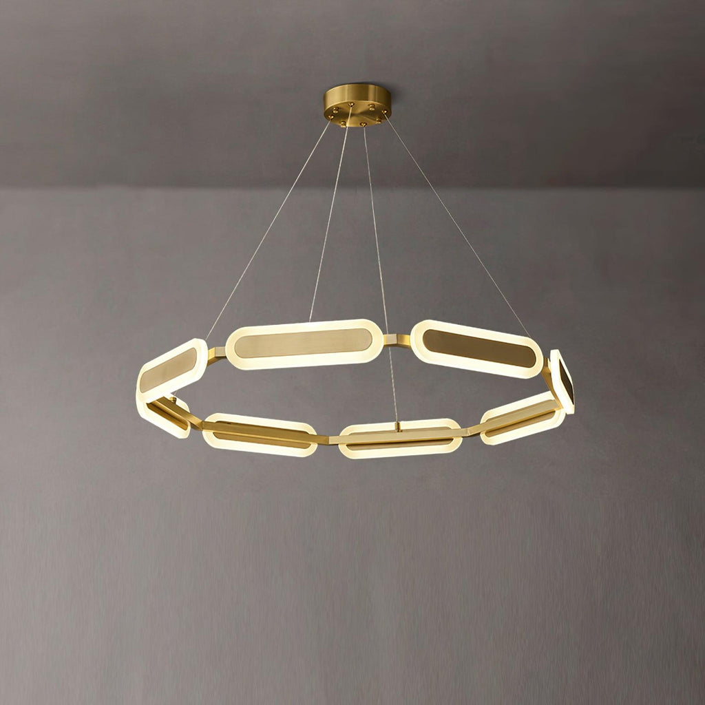 Lustra Chandelier Anneau Géométrique en Laiton - Neutralighting