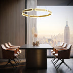 Lustra Chandelier Anneau Géométrique en Laiton - Neutralighting