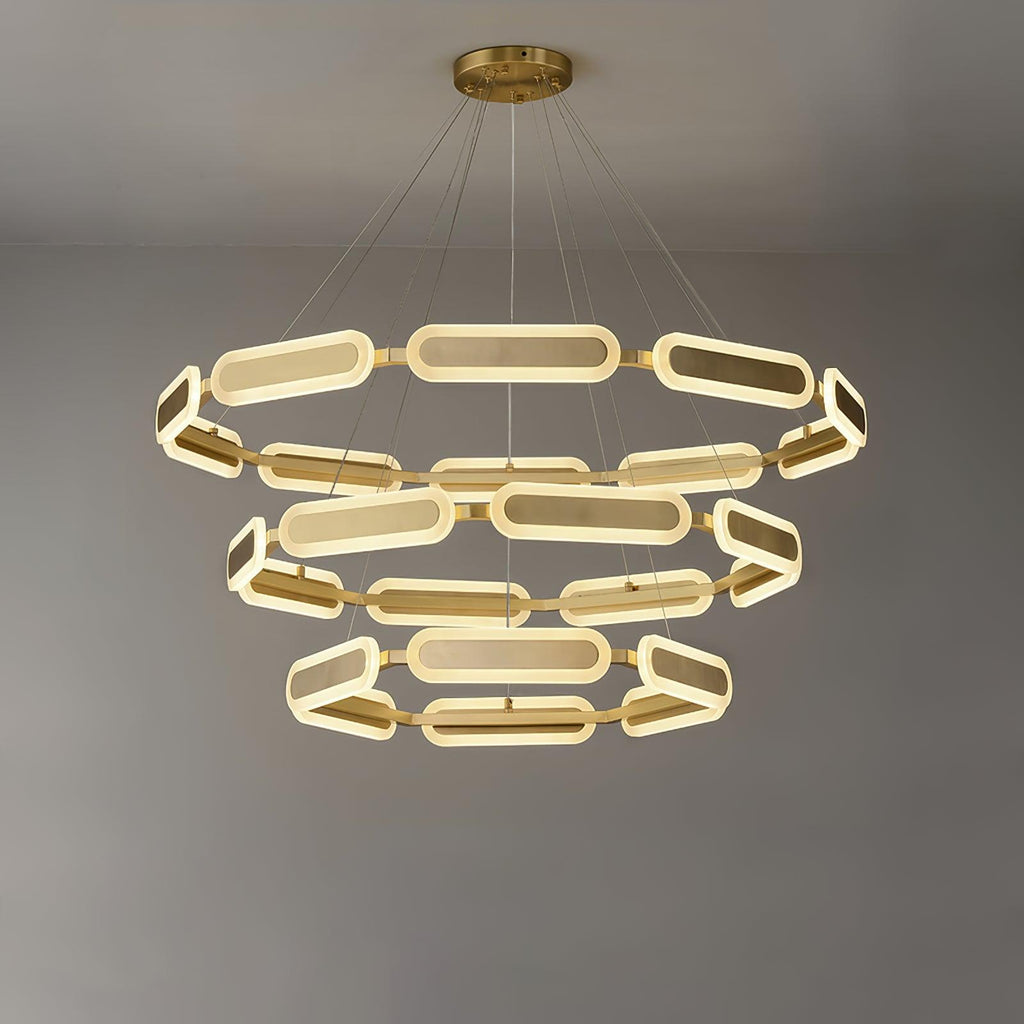 Lustra Chandelier Anneau Géométrique en Laiton - Neutralighting
