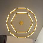 Lustra Chandelier Anneau Géométrique en Laiton - Neutralighting