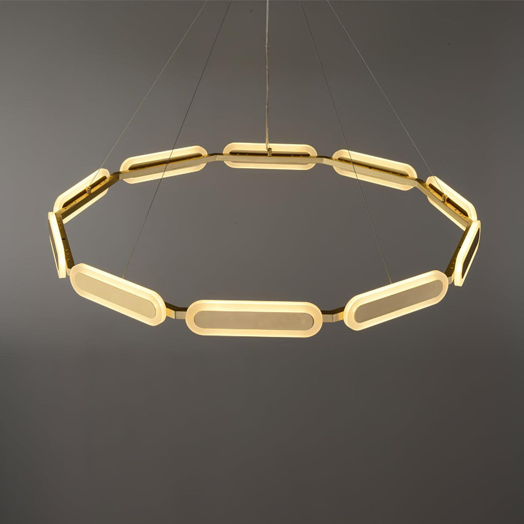 Lustra Chandelier Anneau Géométrique en Laiton - Neutralighting