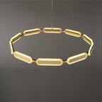 Lustra Chandelier Anneau Géométrique en Laiton - Neutralighting