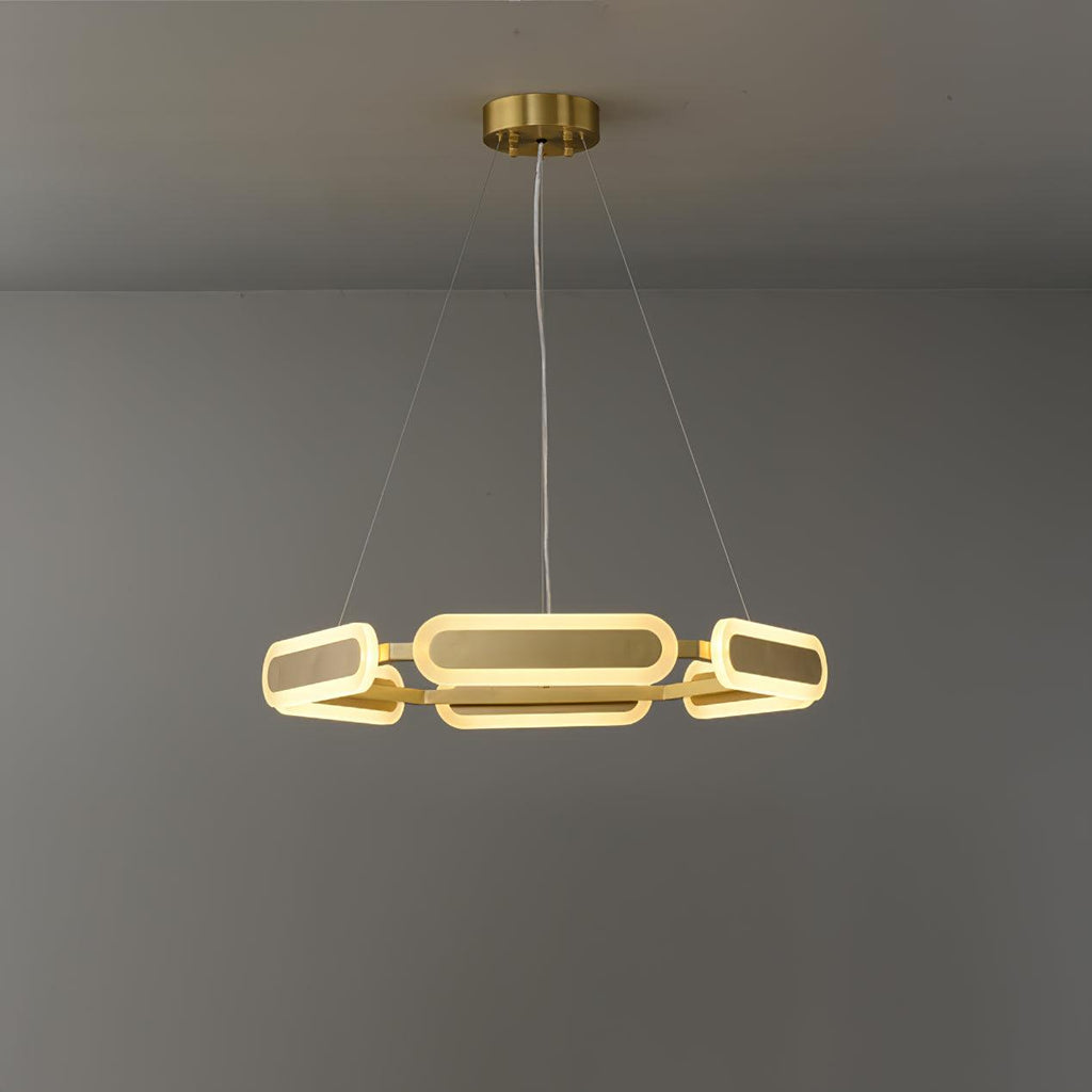 Lustra Chandelier Anneau Géométrique en Laiton - Neutralighting